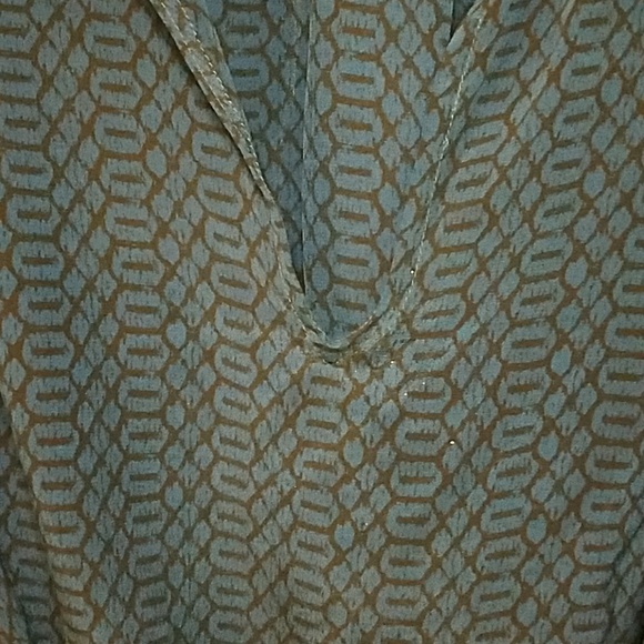 Joie Black and Blue Sill Tie Waist Dress - Picture 6 of 8